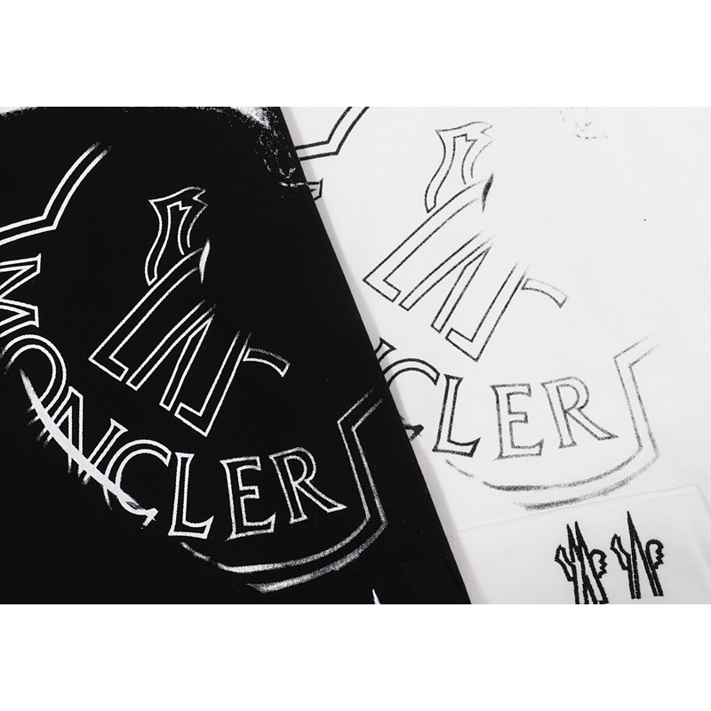 Moncle * Áo Sweatshirt Thêu Huy Chương Cổ Điển Đường Phố Cao Cấp Thoải Mái Hợp Thời Trang