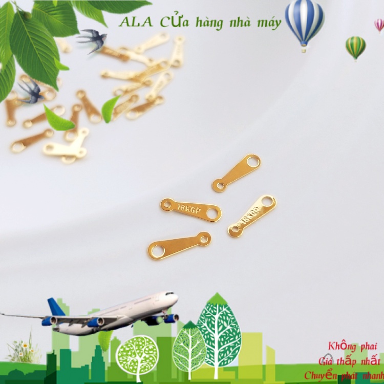 💖Trang sức DIY phụ kiện💖Mạ vàng 18k làm bằng tay làm bằng tay phụ kiện trang sức tự làm Phụ kiện đôi lỗ kết nối Khóa vòng cổ Vòng đeo tay Kết thúc 8 Hình[Khóa kết nối/Khóa kẹp/đóng khóa/Vòng tay/Vòng cổ]