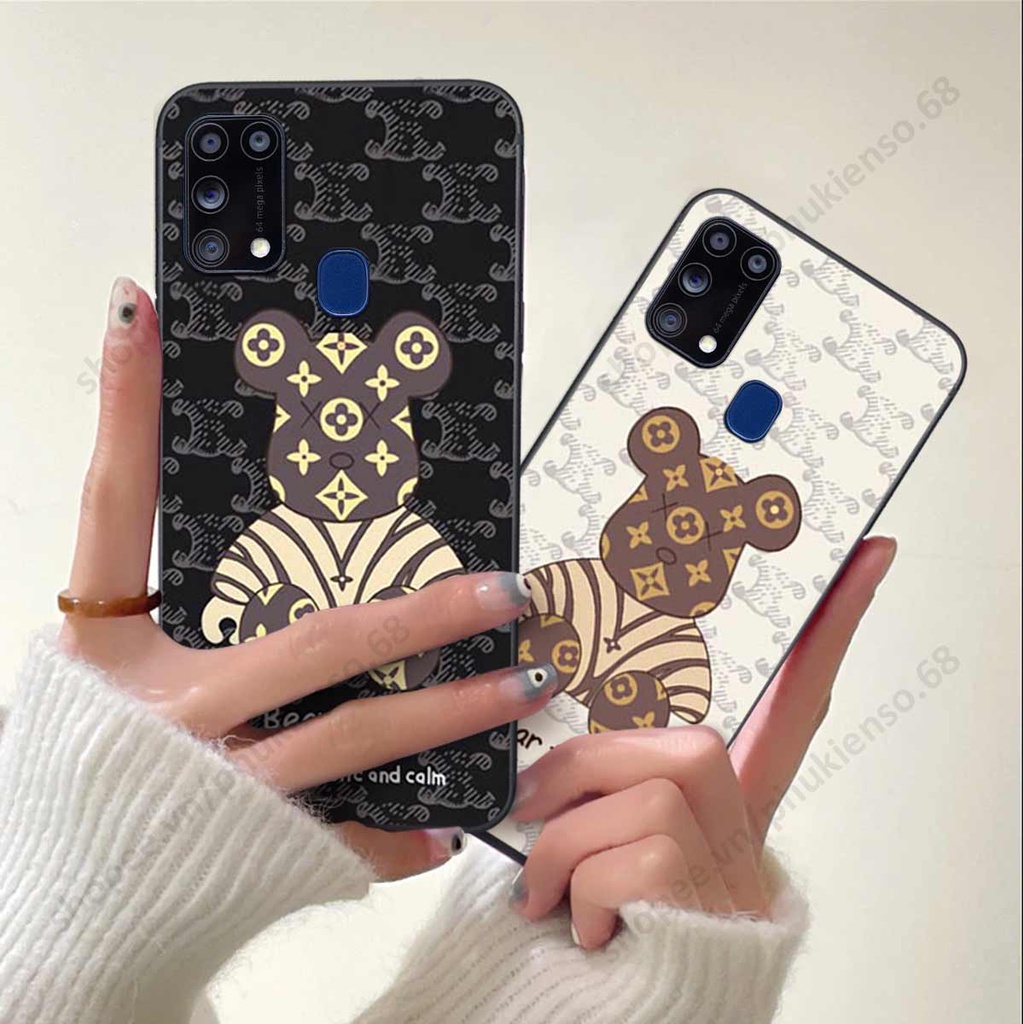 Ốp lưng điện thoại Samsung M31 elegant, gấu be@rbrick cao cấp, vỏ ốp rẻ đẹp