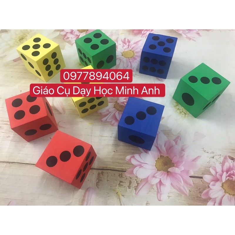 Xúc xắc xốp size 6.3 cm - Game Dice❤️giáo cụ cực hấp dẫn cần thiết cho giáo viên ☘️