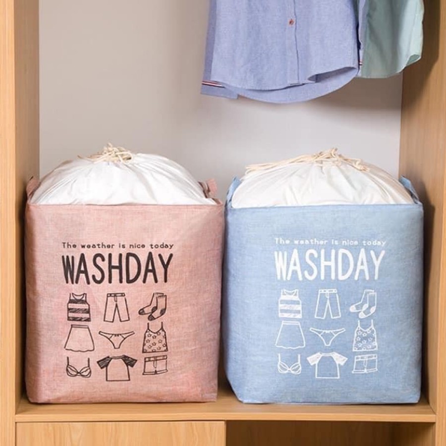 Hộp vải vuông đựng đồ, giỏ vuông chứa đồ quần áo đa năng
