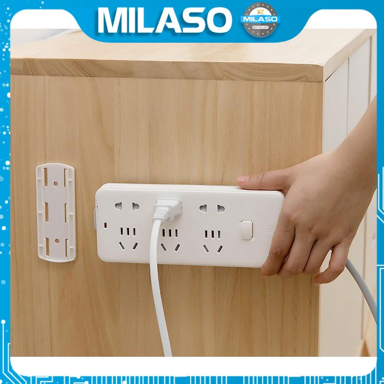 Miếng dán tường MILASO treo ổ điện, bộ phát wifi, hộp đựng giấy ăn, điều khiển đa năng tiện dụng HG-001182
