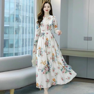 Hàng nhập - ĐẦM XOÈ MAXI HOẠ TIẾT CAO CẤP TẶNG KÈM HOA TAI THỜI TRANG