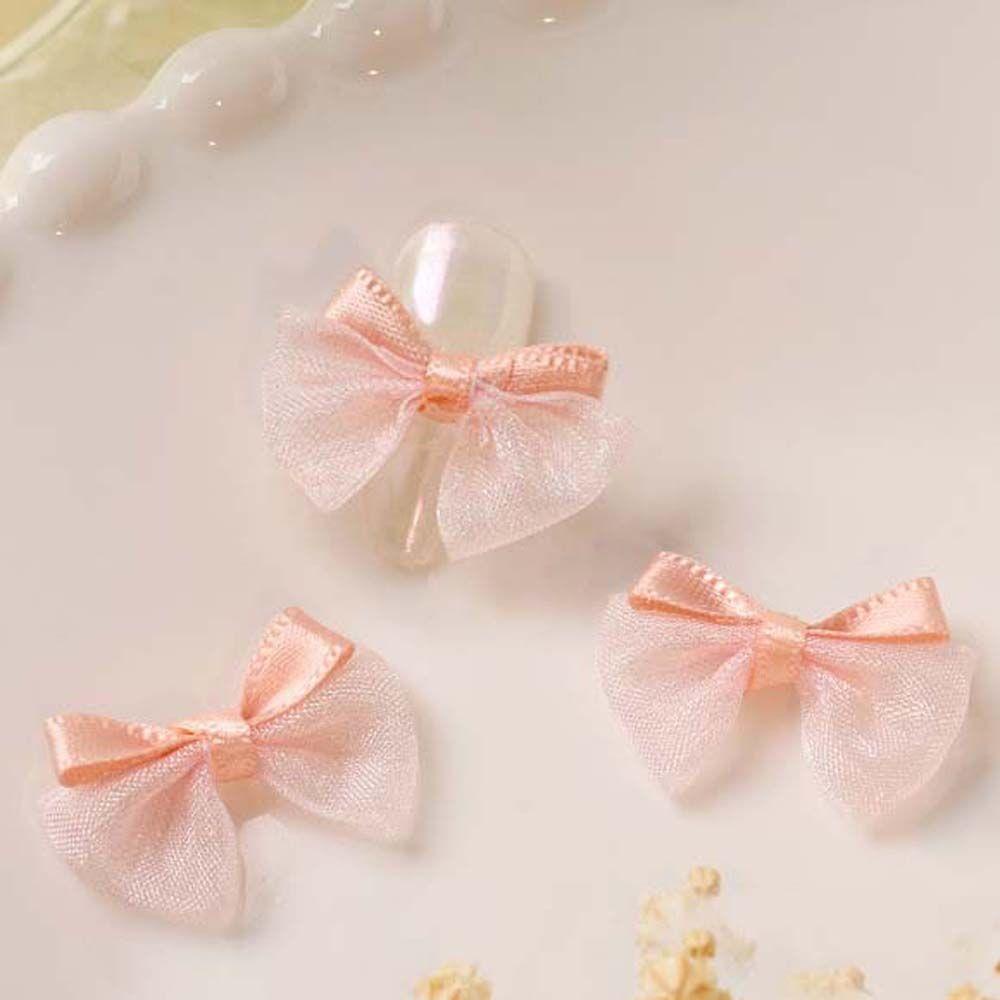 OCEANMAP Phụ Kiện Nơ Vải Trang Trí Móng Tay Nghệ Thuật Thời Trang Hàn Quốc