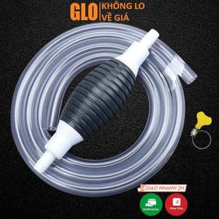 Dụng Cụ Ống Bơm Hút Xăng Dầu Chất Lỏng Bóp Tay 1M Màu Đen