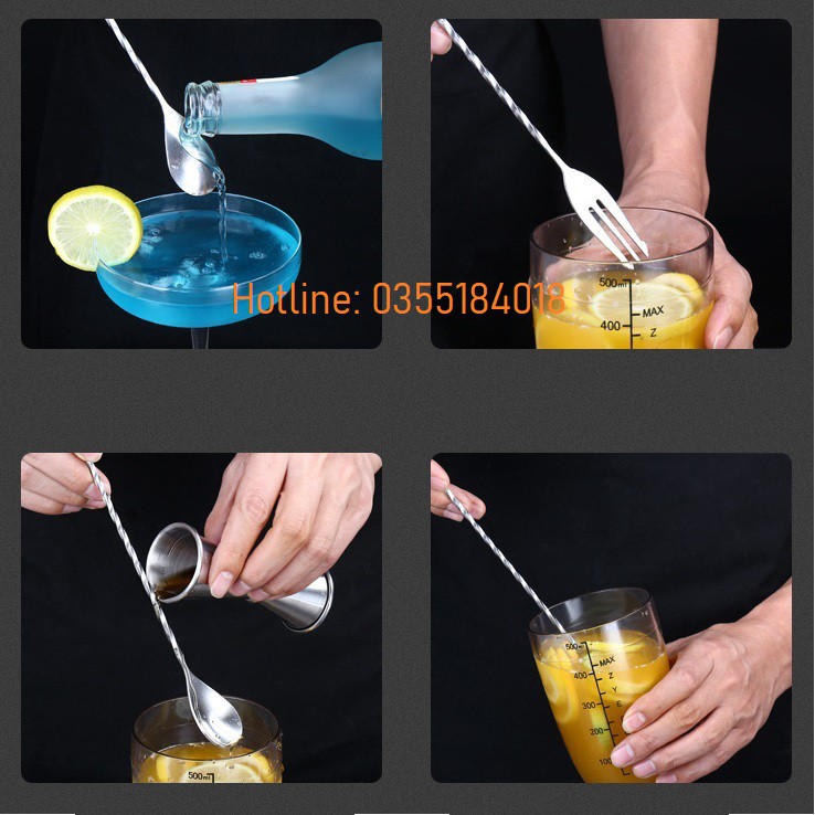 Thìa bar pha chế - thìa bar spoon - muỗng pha chế