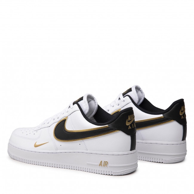 Giày thể thao AF1 air force one Black Gold Trắng Vệt Đen Vàng cổ thấp nam nữ cực hot 2022 - Hàng chuẩn FullBox