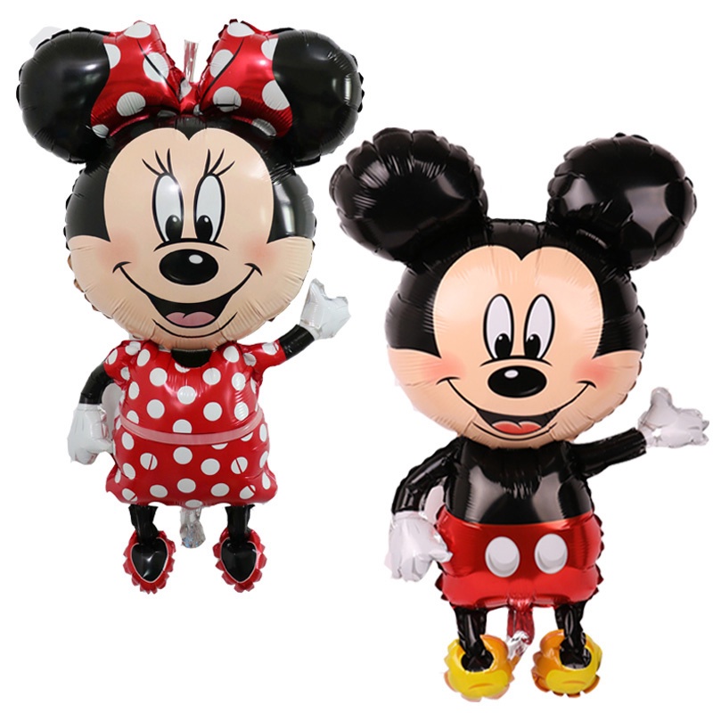 Bong Bóng Lá Nhôm Hình Chuột Mickey / Minnie Kích Thước 112 * 65CM Trang Trí Sinh Nhật / Tiệc Sinh Nhật