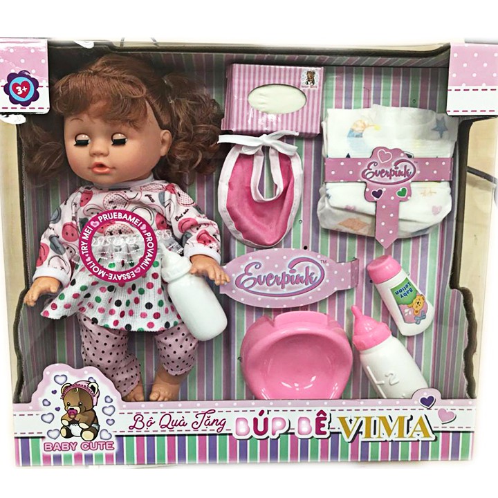 Búp bê bé gái bú bình biết nói cao cấp