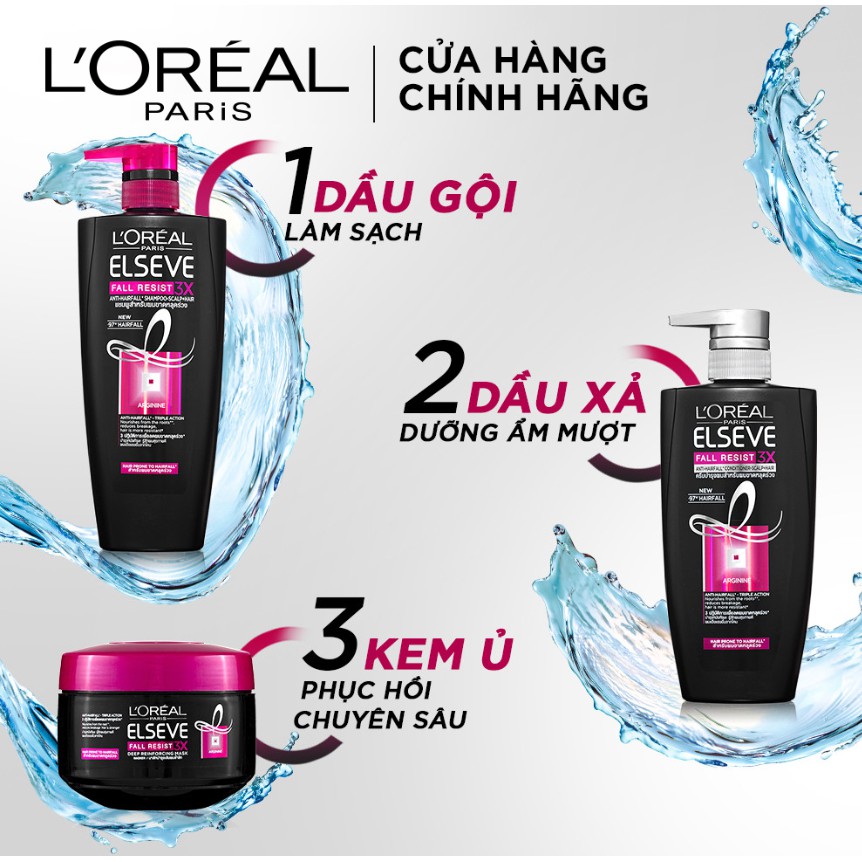 Dầu Xã Ngăn Tóc Gãy Rụng L'Oreal Elseve Fall Resist 3X Conditioner