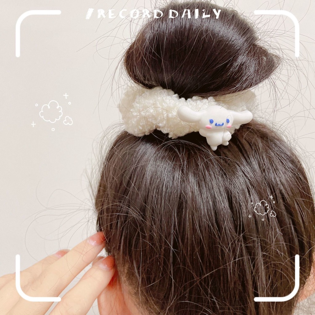 Dây Cột Tóc Lông Nhung Dễ Thương Xinh Xắn Dành Cho Nữ