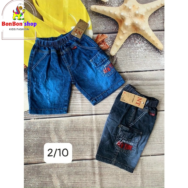Quần bò đùi cho bé trai 6 tuổi, quần jen đùi cho bé trai size 20-32kg