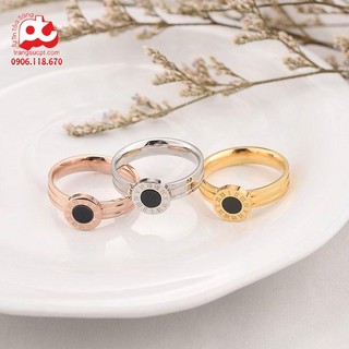 Nhẫn titan nữ cách điệu cao cấp thép không gỉ titanium
