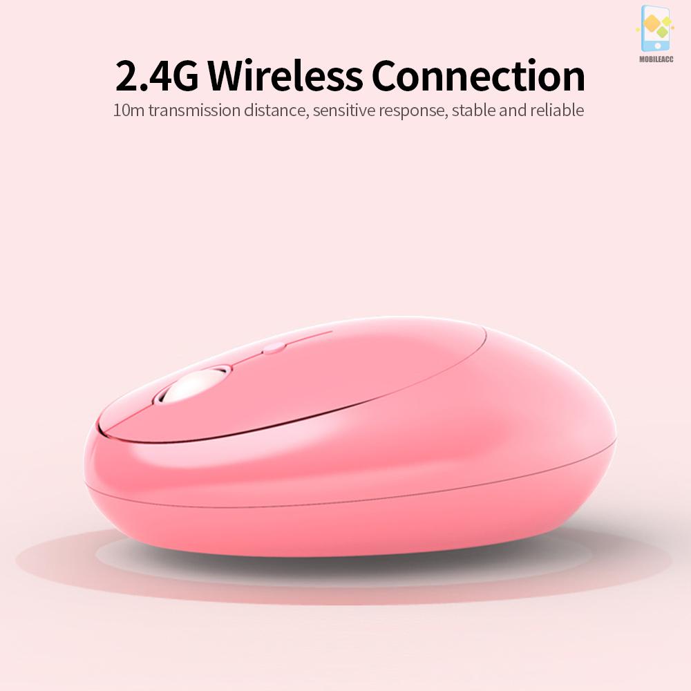 Hot Sale Mofii SM390 2.4GHz Wireless Mouse Portable Ergonomic Mouse with 3 Adjustable DPI Plug and Play for PC Laptop Pink