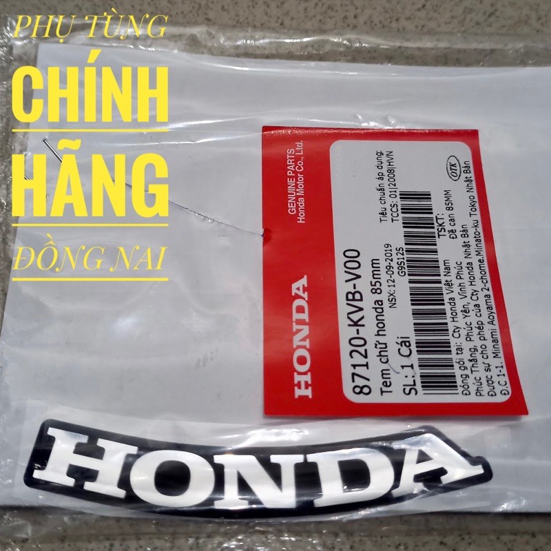 TEM CHỮ “HONDA” 85mm-100mm NỔI ZIN CHÍNH HÃNG HONDA