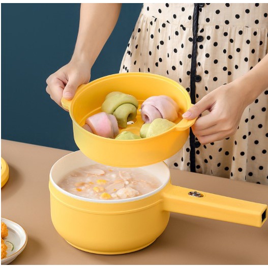 ♥ Oxygen072 Nồi Lẩu Điện Đa Chức Năng Nắp Trong Suốt Tiện Lợi Mini Thông Minh Cho Phòng Bếp Tập Thể