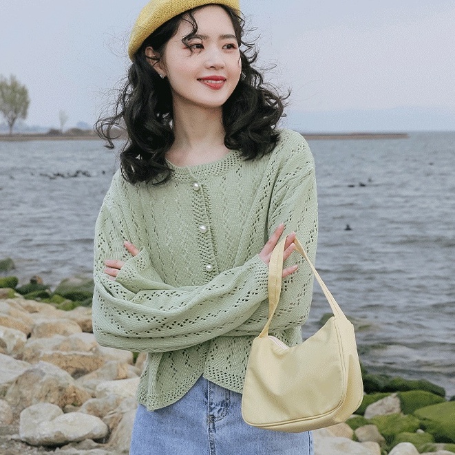 Áo Khoác Cardigan Dệt Kim Chống Nắng Thiết Kế Mới Thời Trang Mùa Thu Dành Cho Nữ