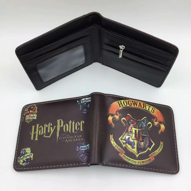 Mới Ví Da Pu Gập Đôi Đựng Tiền Xu In Họa Tiết Đầu Chim Cú Trong Phim Harry Potter