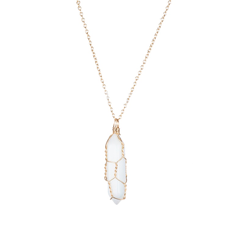 Vòng cổ Mặt Đá Trụ Lục Giác Độc Đáo