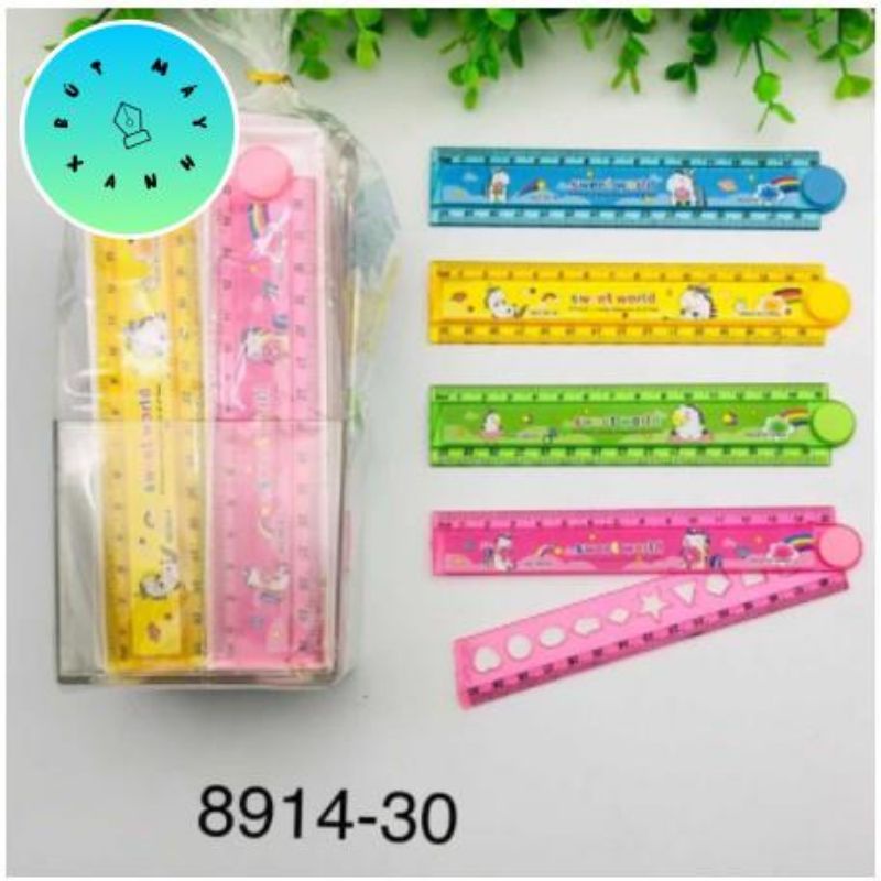 Thước kẻ gập 15cm thành 30cm (mầu/ mẫu ngẫu nhiên)