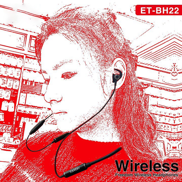 Tai nghe bluetooth đeo cổ thể thao Earldom BH22 kiểu dáng trẻ trung năng động đeo khi chạy bộ luyện tập thể thao