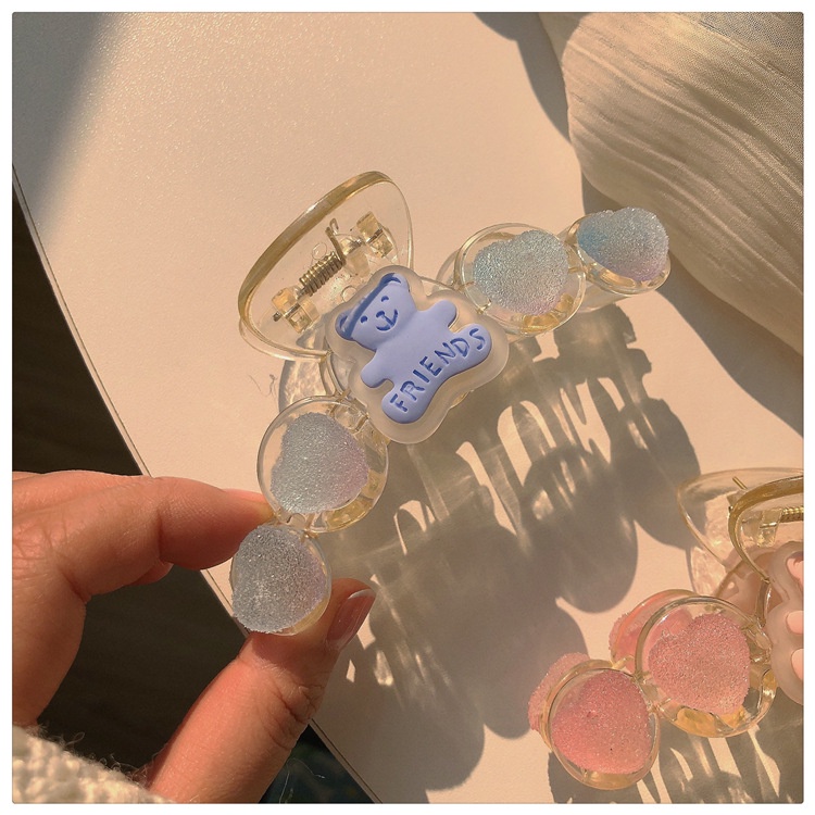 Kẹp Tóc Acrylic Họa Tiết Gấu Gummy Dễ Thương Phong Cách Hàn Quốc Cho Nữ