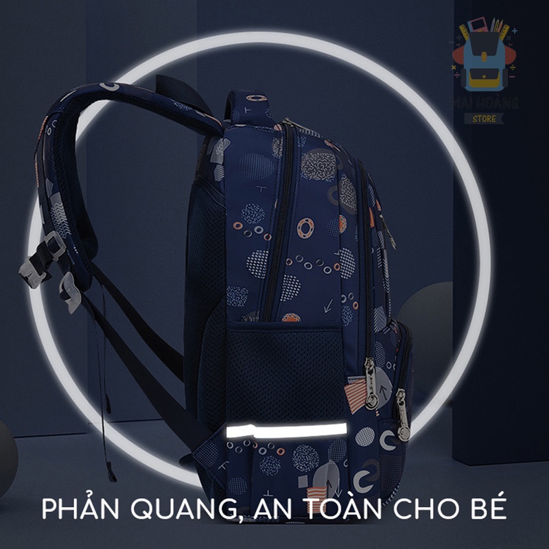 Balo học sinh tiểu học, trung học - Chống gù, chống nước, siêu nhẹ, siêu bền - Phù hợp với bé trai, bé gái