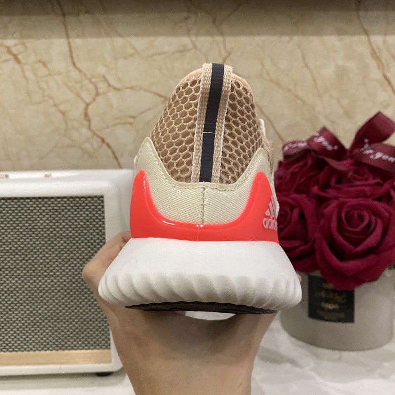 ẢNH THẬT  Giày alphabounce kem gót cam