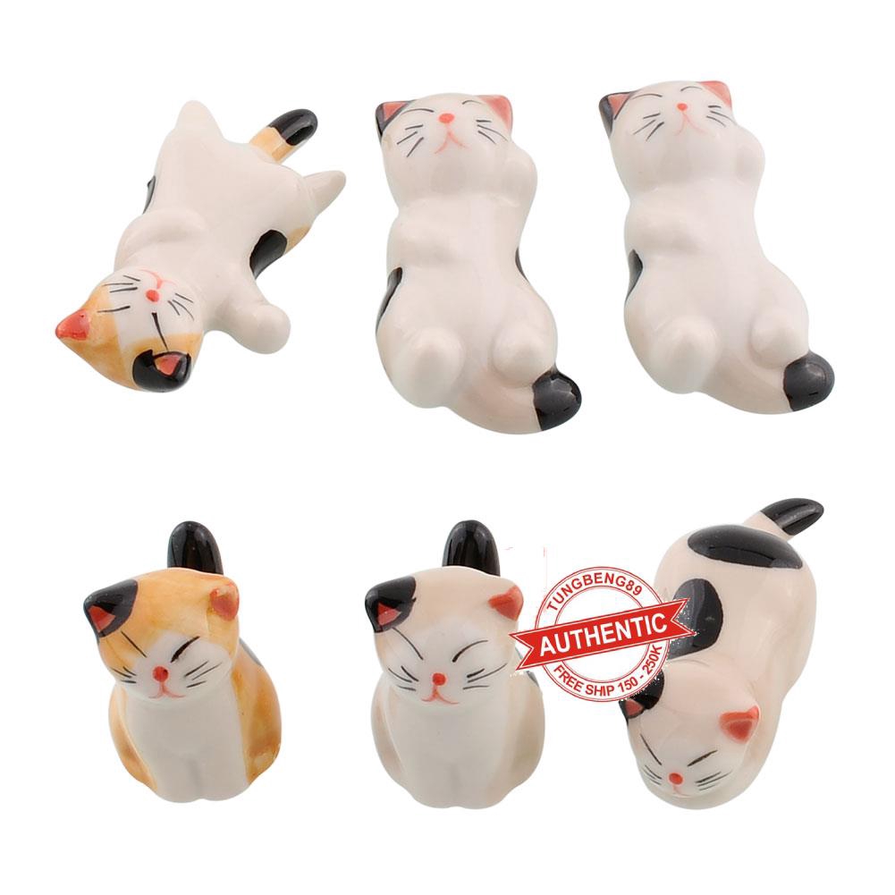 Set 6 Dụng Cụ Gác Đũa Hình Mèo Dễ Thương | BigBuy360 - bigbuy360.vn
