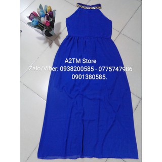ĐẦM MAXI VOAN CỔ YẾM MÓC XÍCH