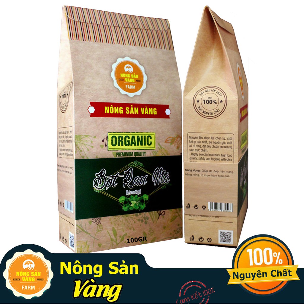 Bột Rau Má Làm Đẹp Nông Sản Vàng 100g - Ngăn Ngừa Lão Hóa