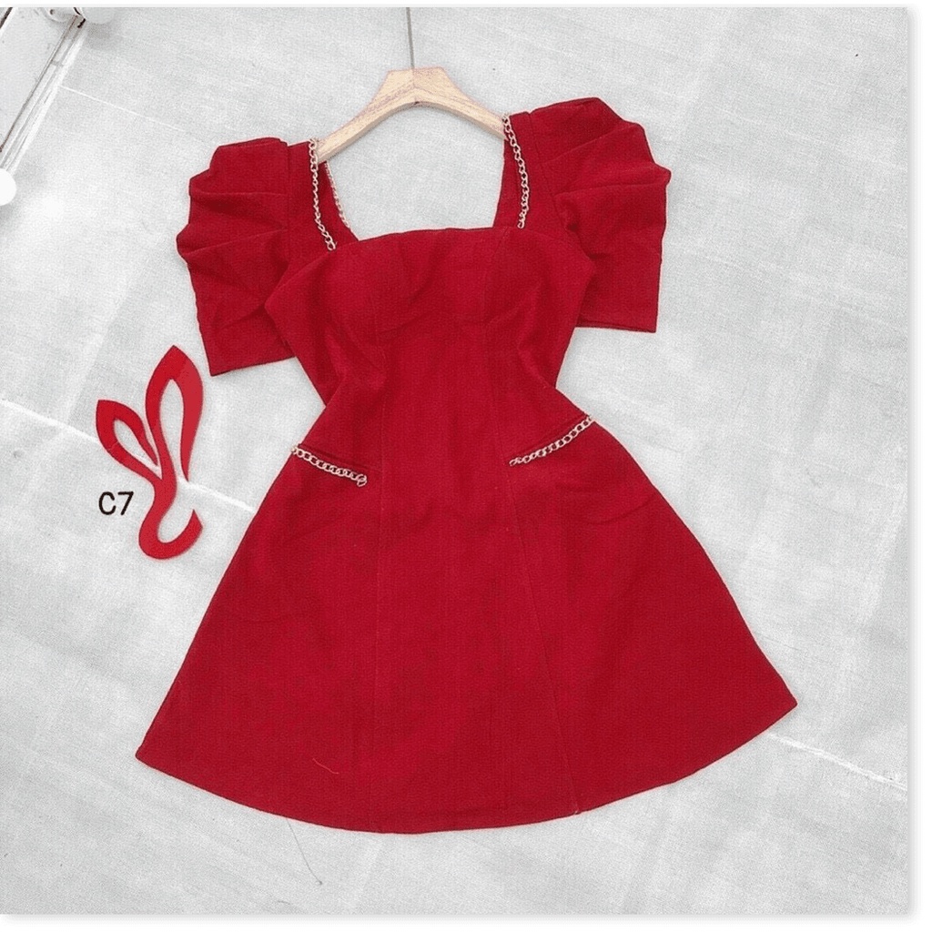 Đầm trượt phối viền xích nữ dự tiệc siêu sang trọng cho quý chị em KME FASHION