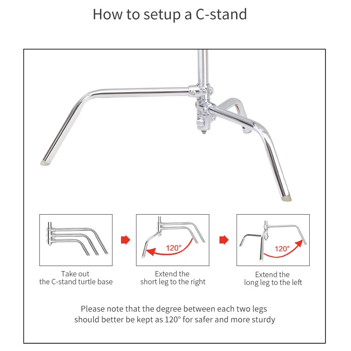 Chân đèn Jinbei K4 C-Stand 2in1