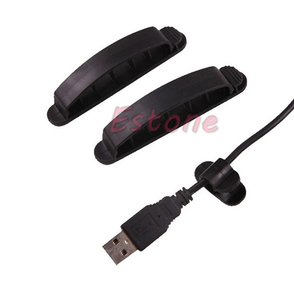 Bộ 10 Giá Đỡ Cố Định Dây Cáp TV / PC Để Bàn Tiện Dụng