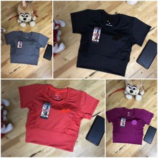Áo croptop tập gym yoga vải poly pha cotton co dãn 4 chiều