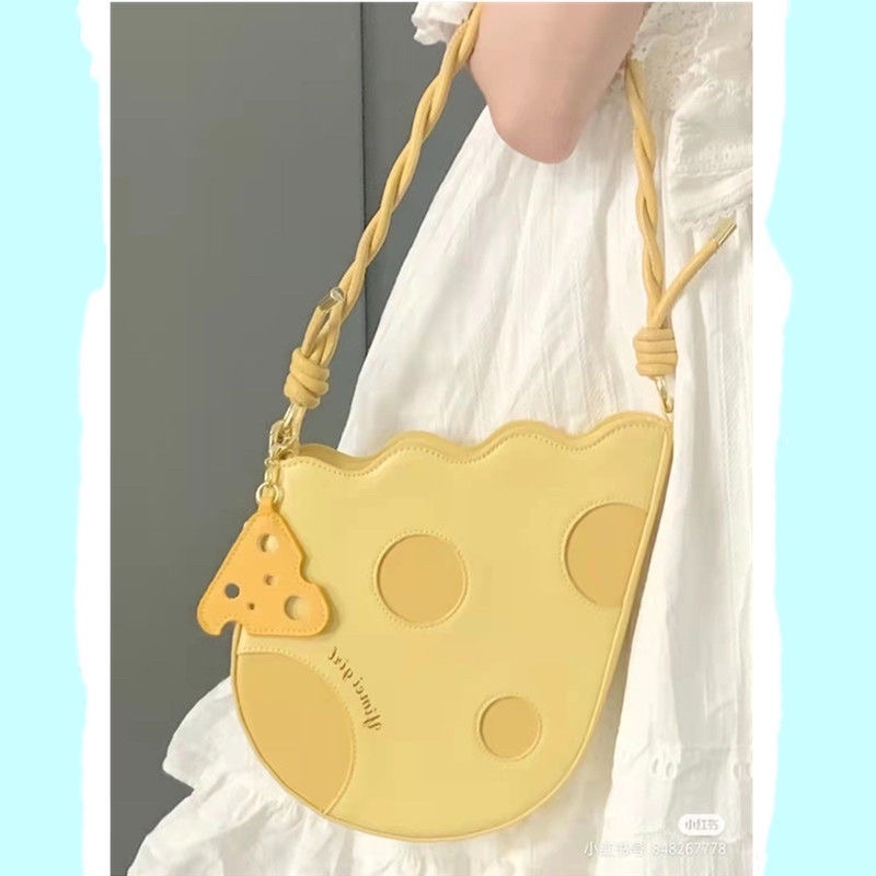 Túi xách nữ, túi xách kẹp nách hình phô mai siêu cute