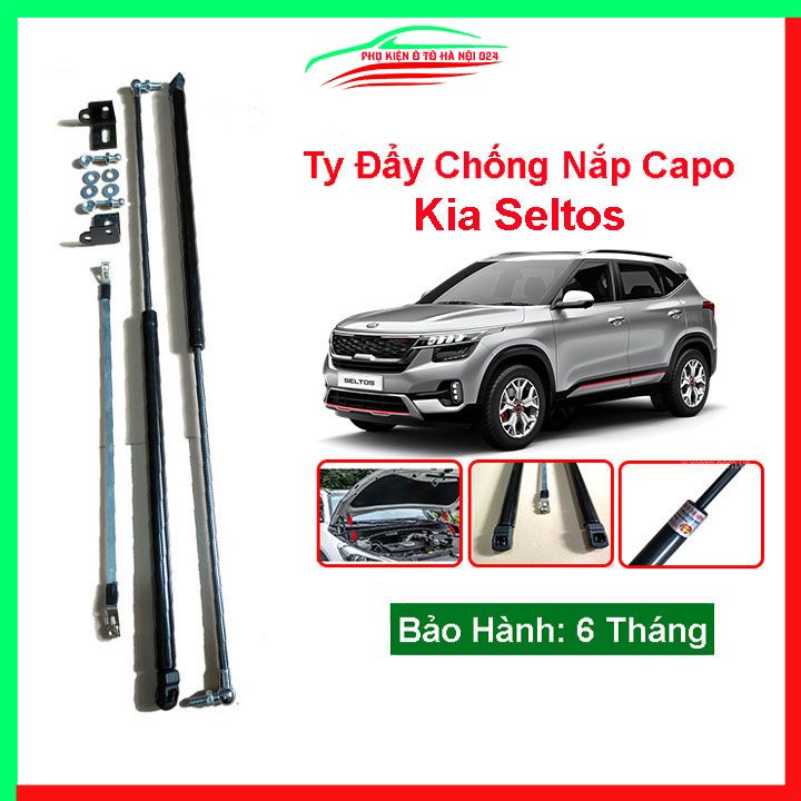 Ty thủy lực ben hơi chống nắp capo Kia Seltos tự động kèm phụ kiện lắp