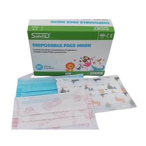 Khẩu trang y tế Safefit trẻ em hoa văn ngẫu nhiên (6-13 tuổi)