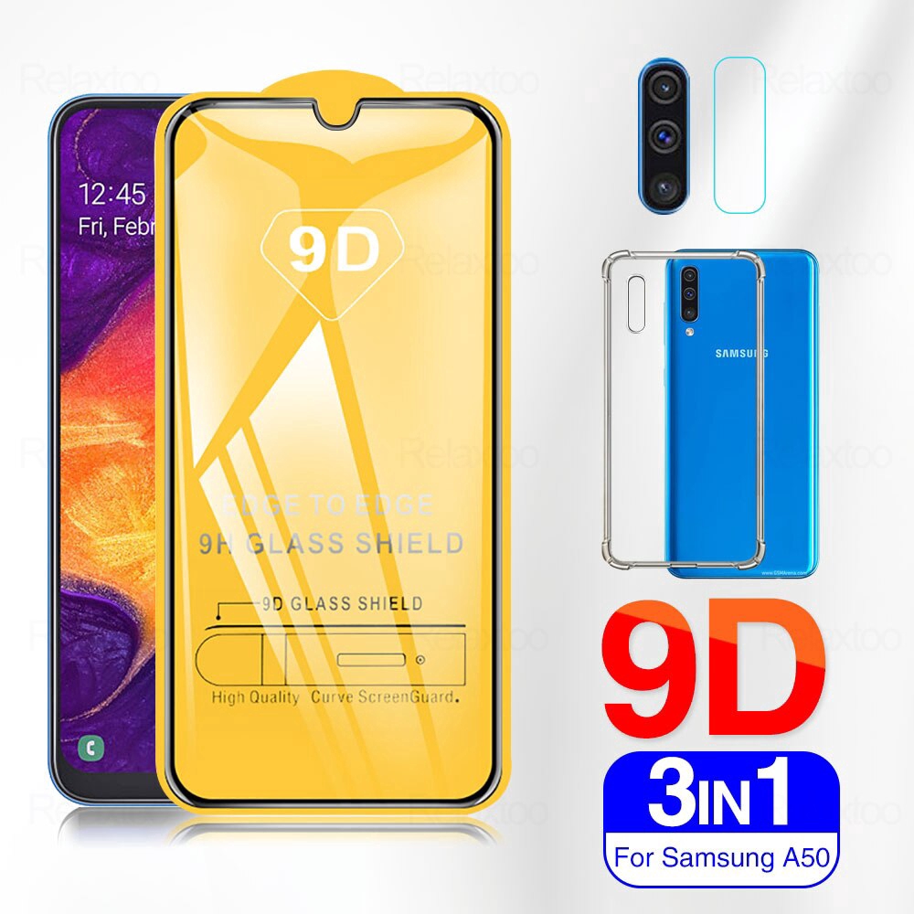 Kính cường lực 9D 3 trong 1 + Ốp điện thoại cho samsung A51 A71 A8+ 2018 M10 M20 30 a50 A40 a20 a30 a10 A7 2018 A750 | BigBuy360 - bigbuy360.vn