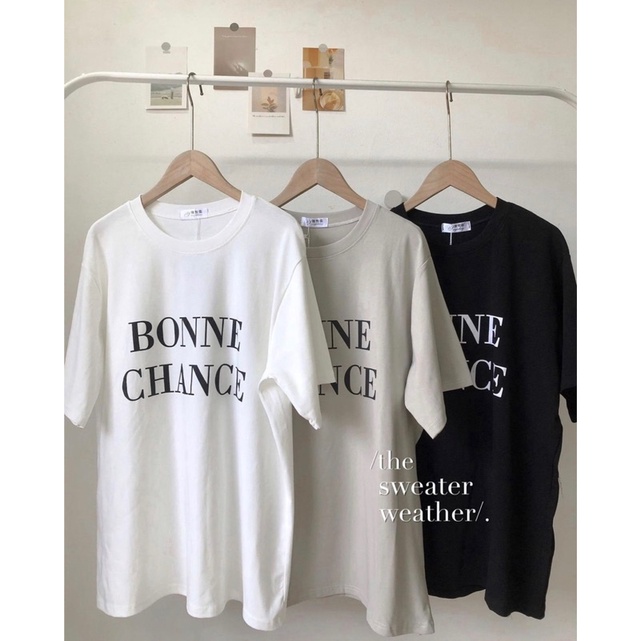 [Hàng sẵn] ÁO PHÔNG NAM NỮ QUẢNG CHÂU CHẤT COTTON DÁNG RỘNG &quot;BONNE CHANGE&quot;
