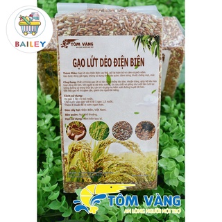 [TPHCM] Gạo lứt đỏ dẻo Tôm Vàng Điện Biên 1kg - thực phẩm chay, eat clean & thực dưỡng - date mới liên tục