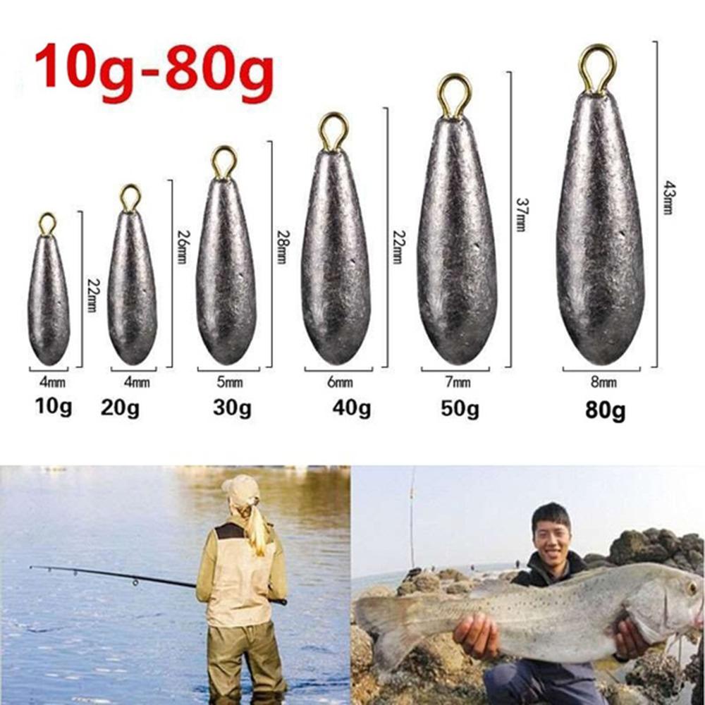 Set 2 Mồi Câu Cá Bằng Chì Hình Lá Liễu
