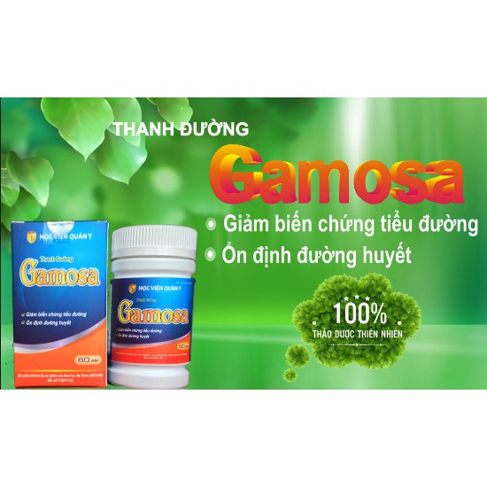 [Chính hãng] Thanh đường Gamosa hỗ trợ bệnh tiểu đường hiệu quả, sản phẩm của Học viện Quân Y