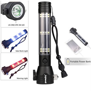 Đèn Pin Siêu Sáng 11 Chức Năng SOLAR FLASHLIGHT