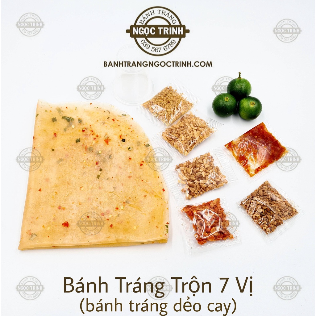 (5 Túi) Bánh tráng trộn 7 vị loại bánh tráng dẻo cay bánh tráng Ngọc Trinh