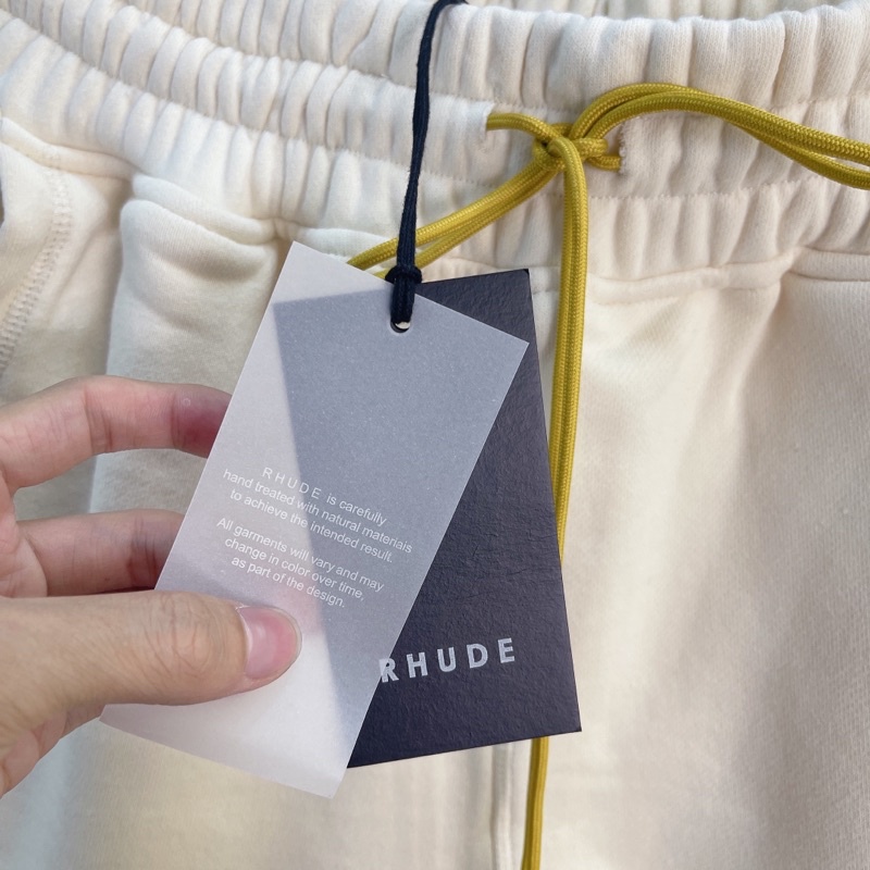 ⚡️[Best Quality] - Quần Short RHUDE SMALL LOGO COTTON JERSEY SHORTS Cream, Quần đùi Rhude
