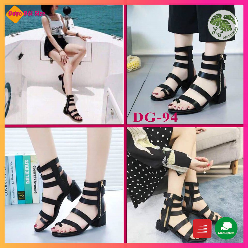 Sandal Nữ Chiến Binh Xỏ Ngón Khóa Cạnh Cao Cổ mã sản phẩm DG94