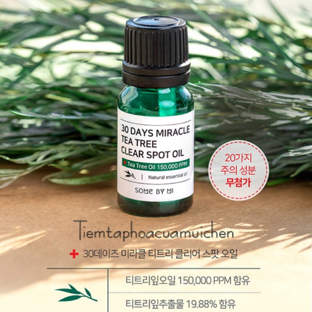 Trị Sạch Mụn Chỉ Trong 30 Ngày] Tinh Dầu Tràm Trà "Thần Kỳ" Some By Mi 30 Days Miracle Tea Tree Clear Spot Oil 10ml