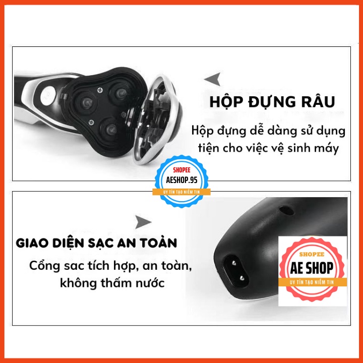 Máy cạo râu mini đa năng SK1588 [TUÂN HƯNG YÊN] ,bộ dao cạo râu 3in 1 thông minh chống nước cao cấp bảo hành 12 tháng
