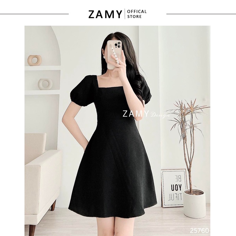 Váy TK ZAMY xốp buộc nơ lưng